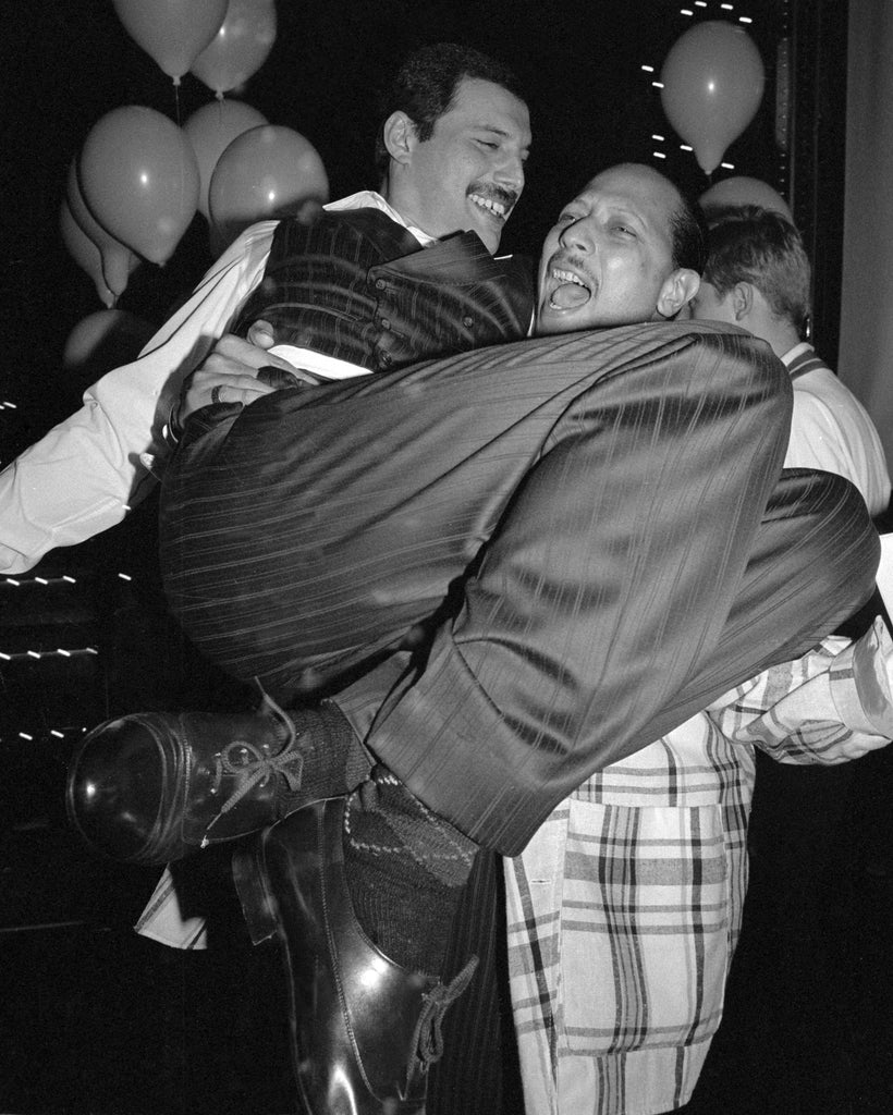 Peter Straker and Freddie Mercury, Peter Straker‰۪s 39th Birthday Party, Paramount City, London, 1986