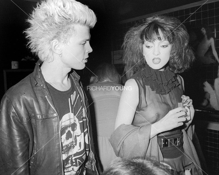 Billy Idol and Perri Lister, Opening of Stringfellows Nightclub, London, 1980