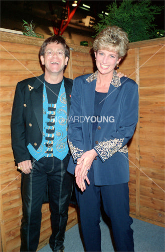 Elton John with Princess Diana, London, 1993