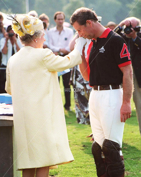 Queen Elizabeth ll and Prince Charles, Smiths Lawn, Windsor, 1996