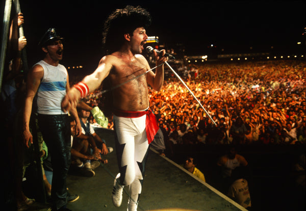 Freddie Mercury, Queen in Concert, Rock In Rio Festival, Rio de Janeiro, 1985