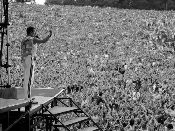 Freddie Mercury, Queen in Concert, Magic Tour, Slane Castle, County Meath, 1986