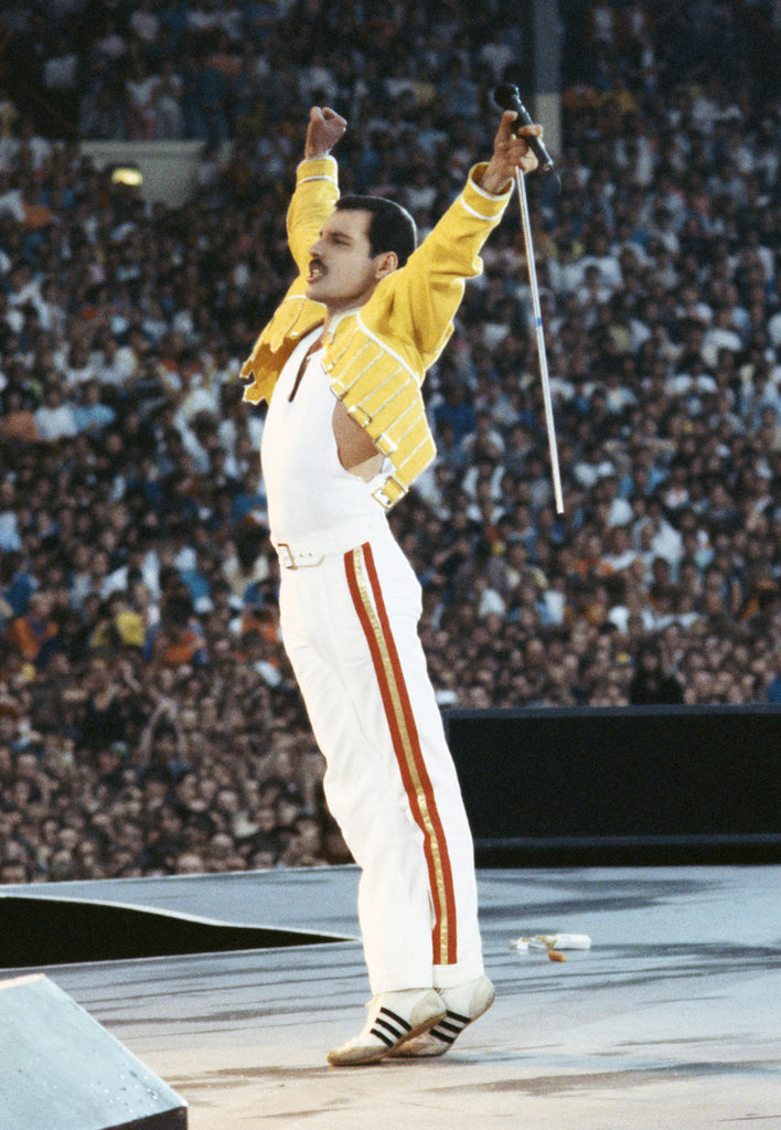 Freddie Mercury, Queen in Concert, Magic Tour, Wembley Stadium, London, 1986