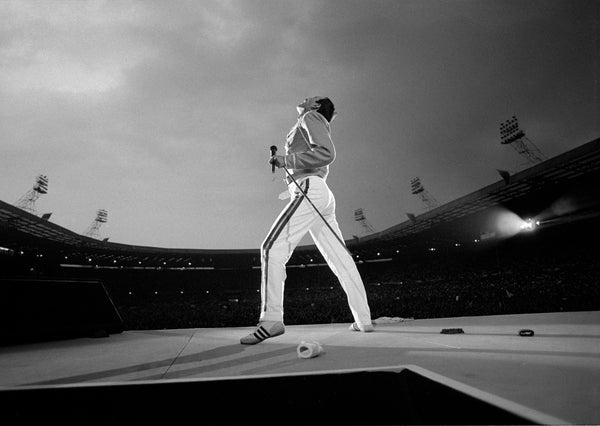 Freddie Mercury, Queen in Concert, Magic Tour, Wembley Stadium, London, 1986