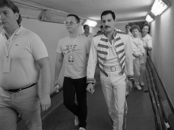 Freddie Mercury Backstage, Magic Tour, N̩pstadion, Budapest, 1986