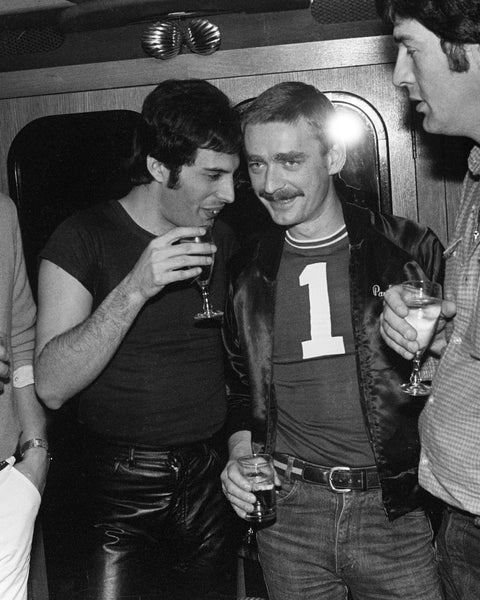 Freddie Mercury and Paul Prenter, John Reid's Birthday Party, London, 1979