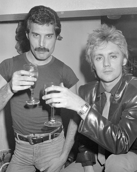 Freddie Mercury and Roger Taylor, New Year's Eve Party, Legends, London, 1980