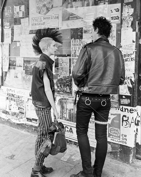 Punks Outside the First Rough Trade Record Shop, Kensington Park Road, London, 1982