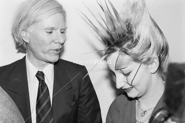 Andy Warhol & Jordan at the Andy Warhol Exhibition at the ICA, London, 1978
