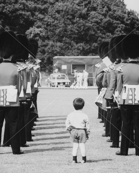 Boy Amongst Royal Guards, London, 1983