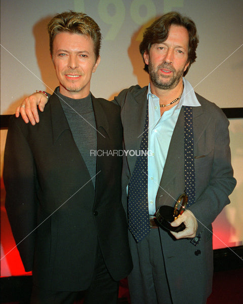 David Bowie & Eric Clapton, Q Awards, London, 1995