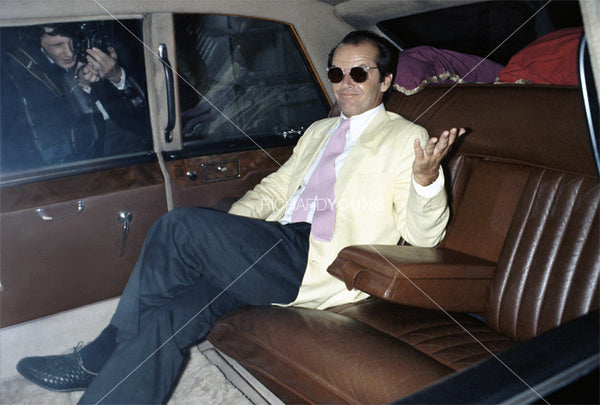 Jack Nicholson, Langan's Brasserie, London, 1981