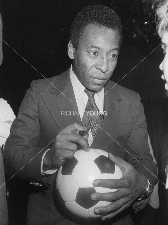 Pele Signing Autographs, London, 1981