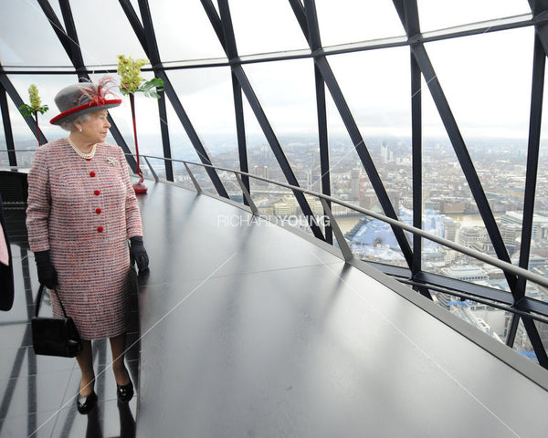 Queen Elizabeth II at the Gherkin, London, 2010