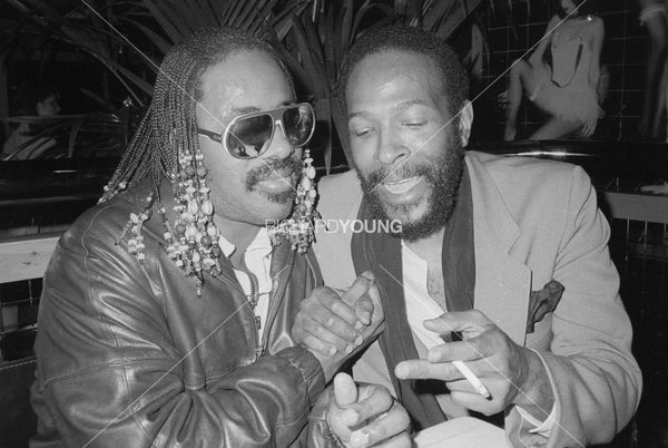 Stevie Wonder and Marvin Gaye, Stringfellows, London, 1981