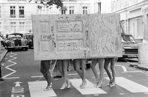 The Beatles' Original Apple Studio Door with Legs, Savile Row, London, 1982